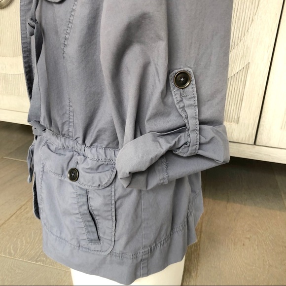 LOFT Sz M Cargo Utility Jacket w/ Drawstring Waist - Picture 4 of 7